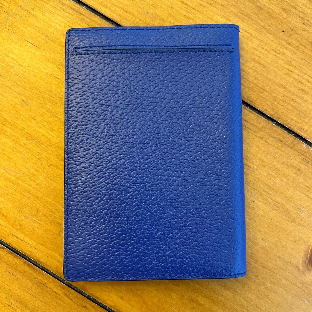 Kate Spade Pebbled Leather Royal Blue Passport Holder - Picture 7 of 7